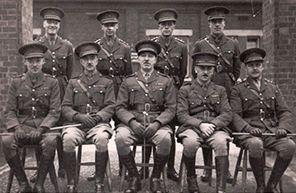 group of dentists in world war one uniform