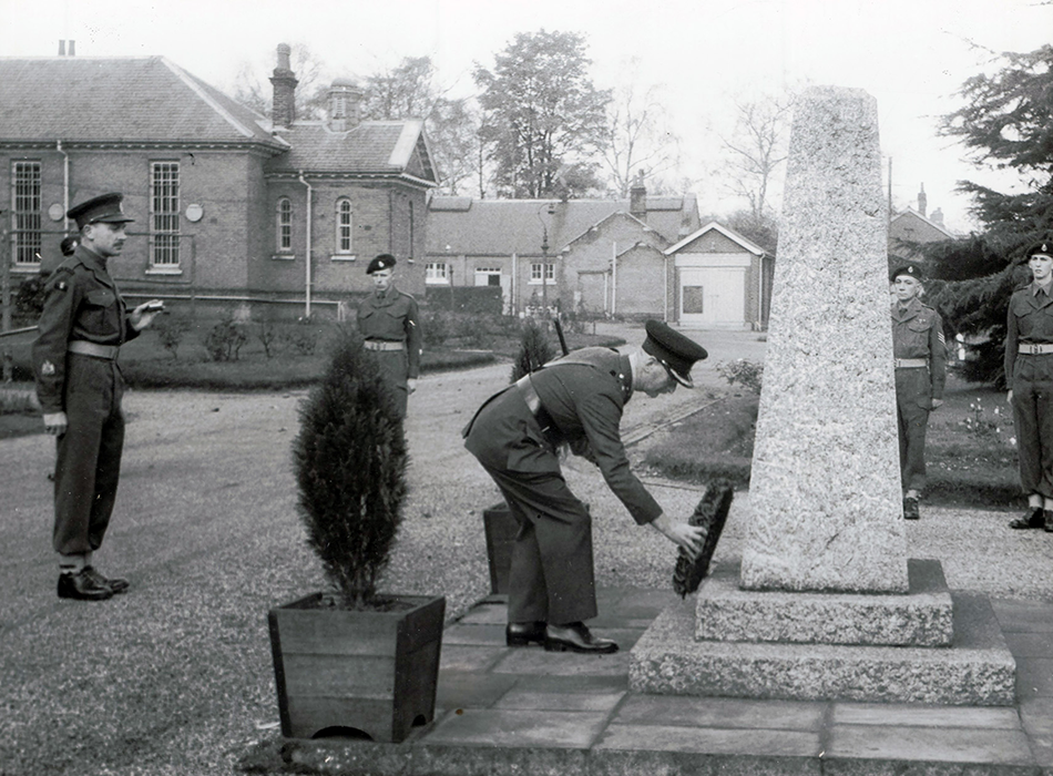 memorial stone service at Royal Army Dental Corps Depot and Training Establishment