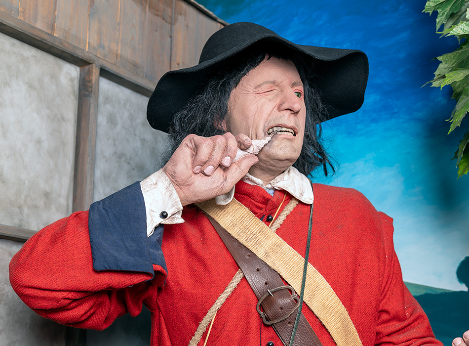 Museum of Military Medicine exhibit of Civil War-era musketeer